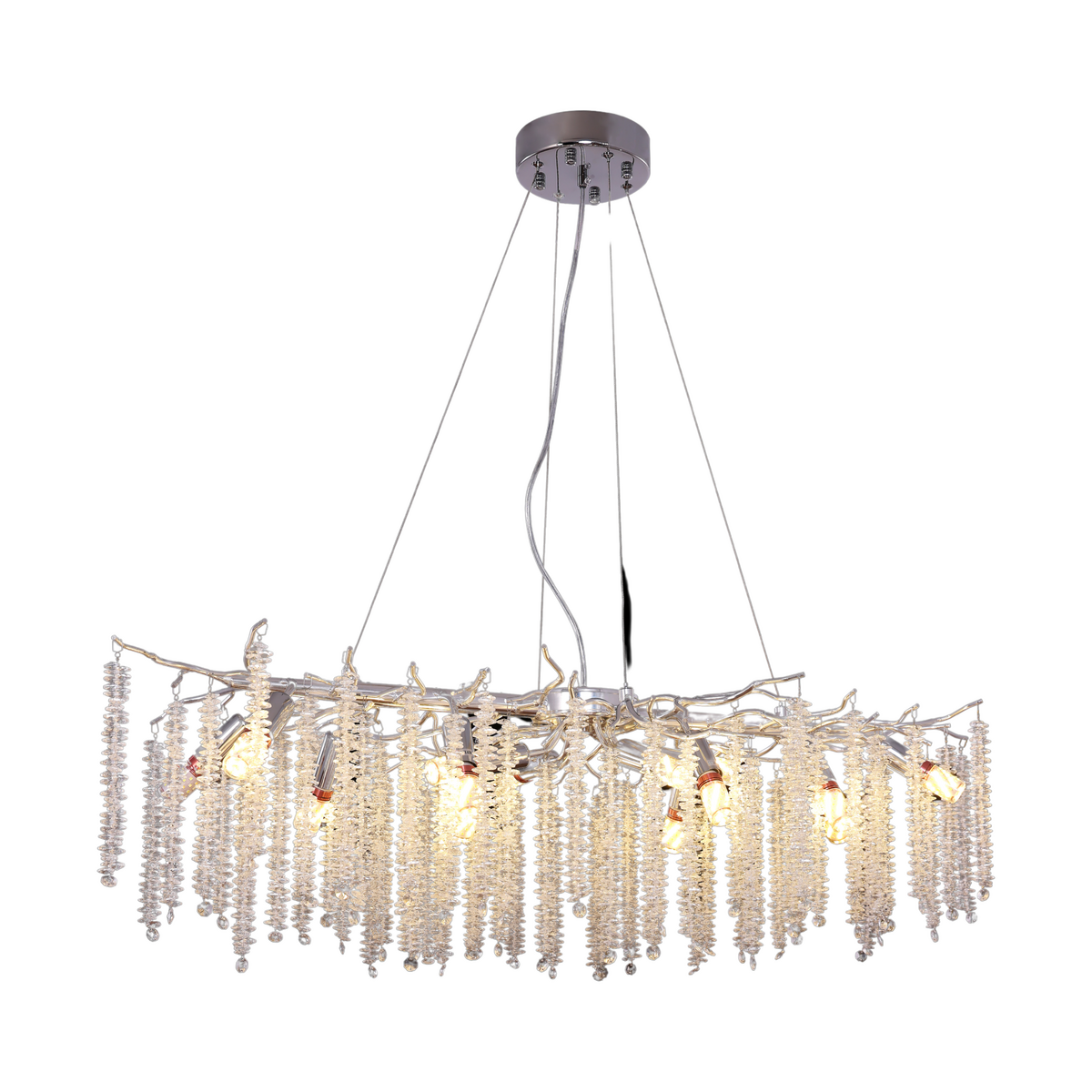 Hanging Lamp Frost Silber 100x40 cm