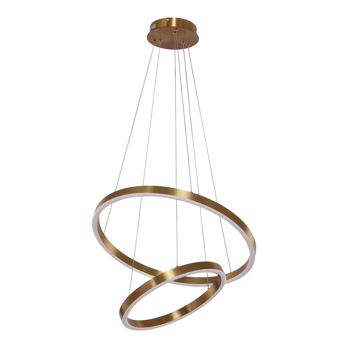 Hängende Lampe Neo Kupfer Gold | 2-Ring 40+60 cm
