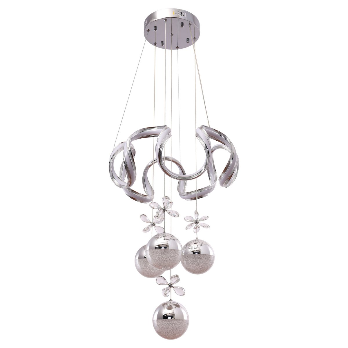 Hanging Lamp Clove Chrom | 50 cm
