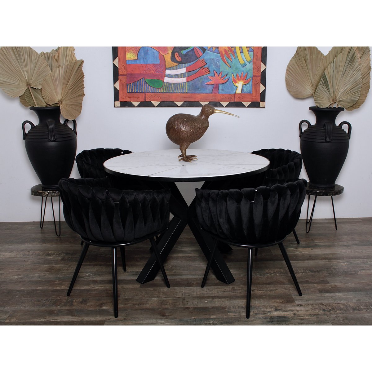 Wave Stuhl schwarz (2er-Set)
