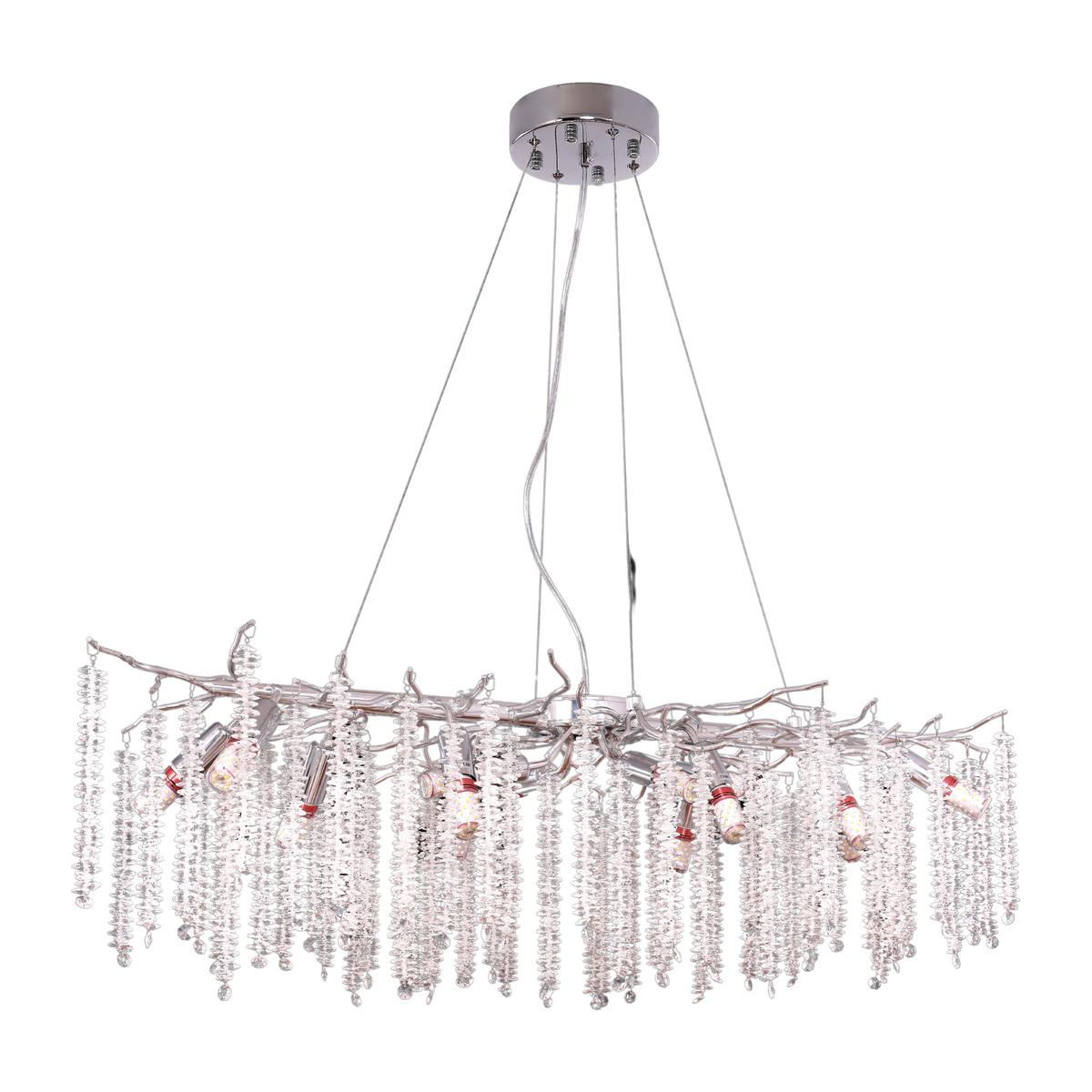 Hanging Lamp Frost Silber 100x40 cm