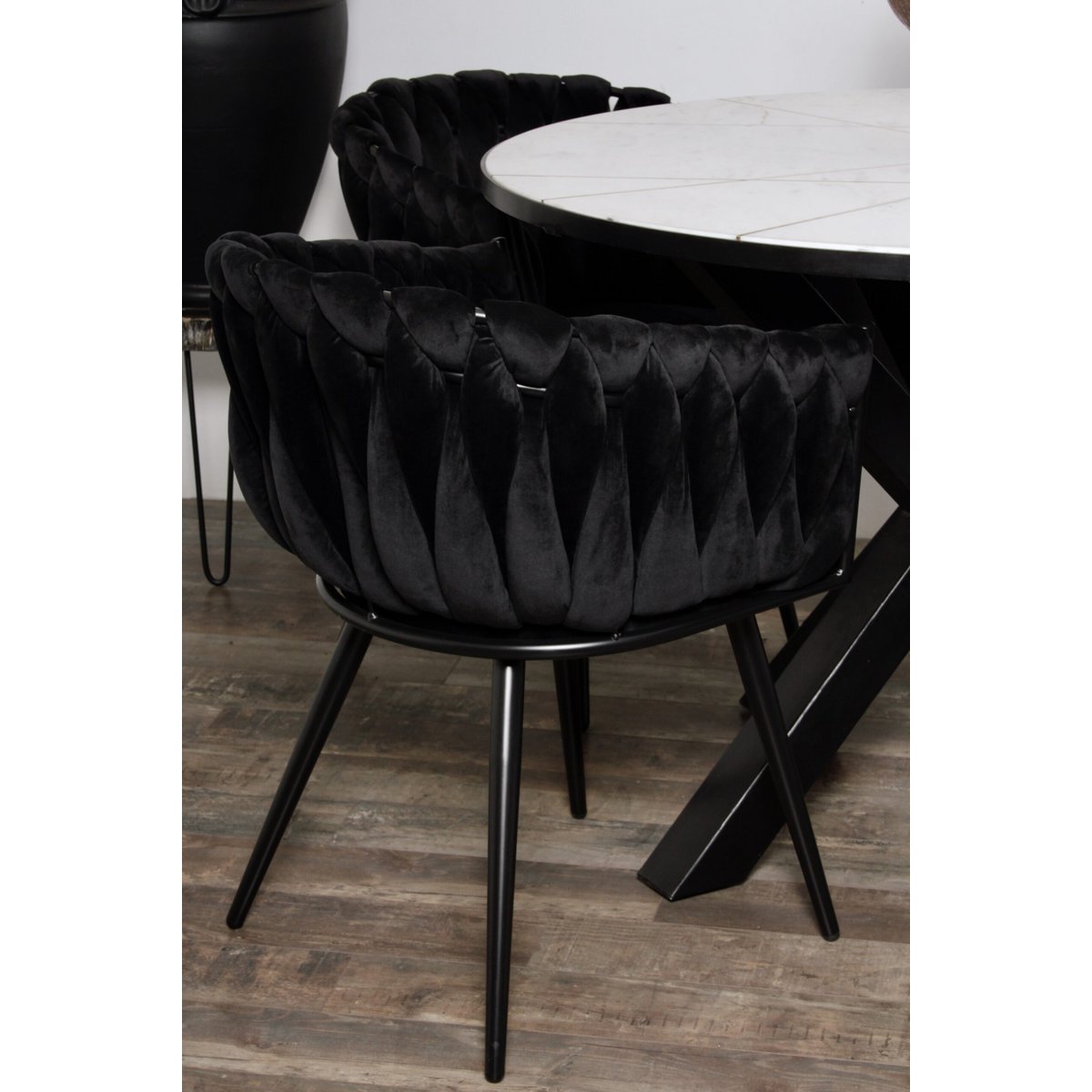 Wave Stuhl schwarz (2er-Set)