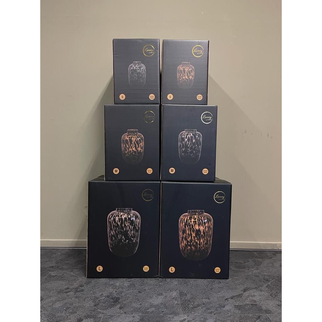 Gepardenvase Braun Medium