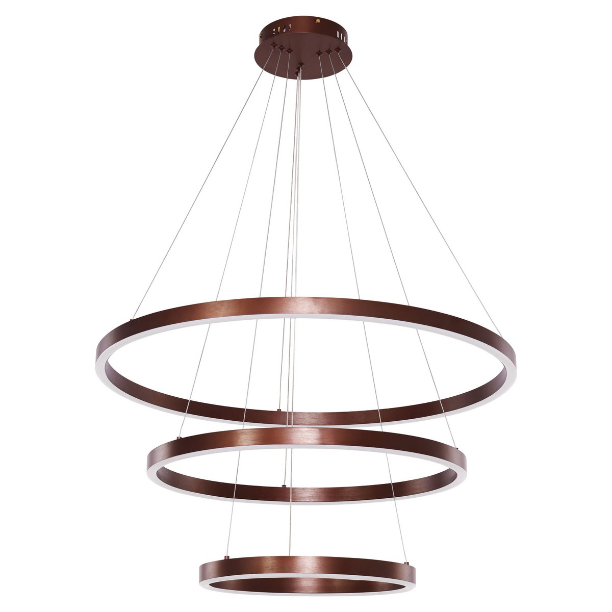 Hängende Lampe Neo Kaffee | 3-Ring 40+60+80 cm