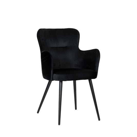 Ohrensessel schwarz (2er-Set)