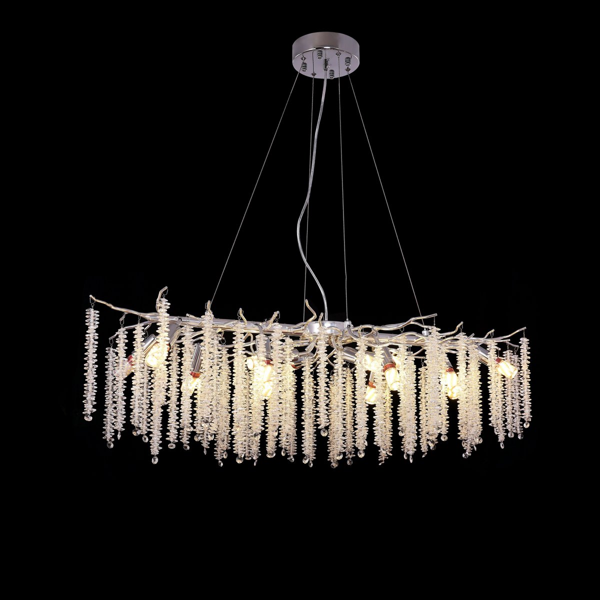 Hanging Lamp Frost Silber 100x40 cm