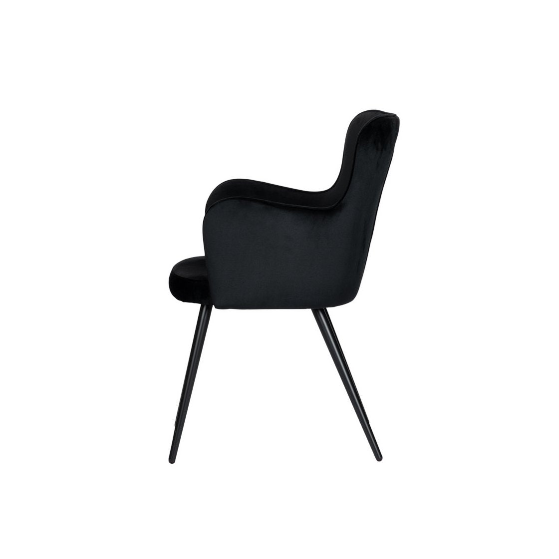 Ohrensessel schwarz (2er-Set)