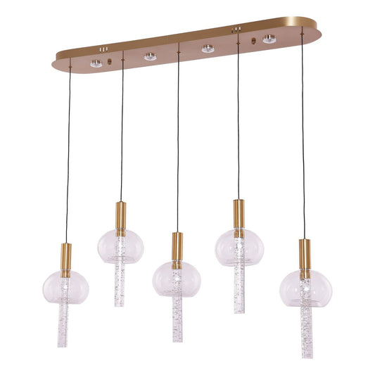 Hanglamp Tubey Kupfer Gold | 5 - 100x20 cm